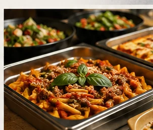 Pasta als warmes Cateringgericht